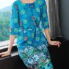 Aline Dress O-Neck Half Sleeve Dress - Image 2