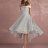 Asymmetrical Cocktail Dress Off The Shoulder Sleeveless A Line Party Dress