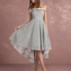 Asymmetrical Cocktail Dress Off The Shoulder Sleeveless A Line Party Dress - Image 3