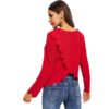 Asymmetrical Hem Pullover Sweatshirt Autumn Office Lady Women Sweatshirt - Image 5