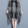 Batwing Sleeve Printed Irregular Hem Dress - Image 10
