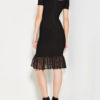 Club Dress Bateau Neck Short Sleeve Lace Semi Sheer Ruffles Mermaid Women's Bodycon Dresses - Image 4