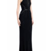 Black Party Dress Sexy Maxi Dress V Neck Lace Up Sleeveless Backless Evening Dress