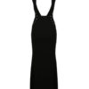 Black Party Dress Sexy Maxi Dress V Neck Lace Up Sleeveless Backless Evening Dress - Image 2