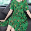 Bohemian Floral Pleated Dress - Image 2