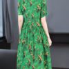 Bohemian Floral Pleated Dress - Image 3
