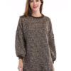 Brown Sweater Dress Long Sleeve Split Knitted Fall Dress
