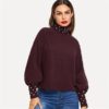 Casual Long Sleeve Minimalist Women Autumn Elegant Sweatshirts
