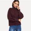 Casual Long Sleeve Minimalist Women Autumn Elegant Sweatshirts - Image 2