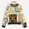 Casual Round Neck Long Sleeve Pullover Tops Women 2019 Spring Sweatshirts