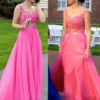 Chiffon Lace Evening Party Dress In Low Back - Image 2