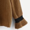 Colorblock Chevron Jumper 2018 Autumn Winter Long Sleeve Round Neck Casual Jumper - Image 3