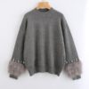 Crew Neck Casual Pullovers Autumn Elegant Long Sleeve Sweater