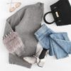 Crew Neck Casual Pullovers Autumn Elegant Long Sleeve Sweater - Image 2