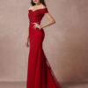 Dress Mermaid Backless Evening Dress fishtail Lace Beading Court Train Red Carpet Dress