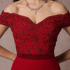 Dress Mermaid Backless Evening Dress fishtail Lace Beading Court Train Red Carpet Dress - Image 4