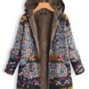 Floral Print Hooded Vintage Coats - Image 16
