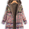 Floral Print Hooded Vintage Coats - Image 3