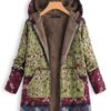 Floral Print Hooded Vintage Coats - Image 5