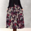Floral Printed Patchwork Long Sleeve Maxi Dress - Image 3