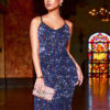 Glitter Bodycon Dress Sleeveless Sequins Shaping Sexy Party Dress - Image 3