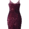 Glitter Bodycon Dress Sleeveless Sequins Shaping Sexy Party Dress - Image 7