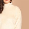 High Neck Zipper Back Sweatshirts Women Autumn Winter Pullover - Image 3