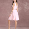 Homecoming Dress Chiffon V Neck Sleeveless Pleated Knee Length Cocktail Dress - Image 6