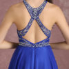 Illusion Beading Prom Dresses Royal Blue Sleeveless Short Cocktail Dress - Image 7