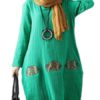Lantern Embroidery Loose Dress