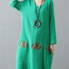 Lantern Embroidery Loose Dress - Image 2