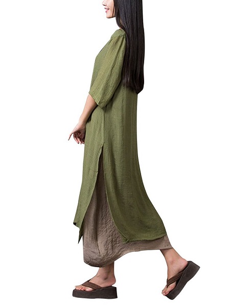 Layered Split Women Dresses - Image 5