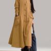 Long Sleeve Plate Buckles Pocket Hooded Maxi Dress - Image 6