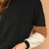 Long Sleeve Round Neck Sweatshirt Women Autumn Colorblock Sweatshirts - Image 5