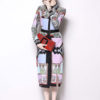 Long Sleeve Shirt Dress Printed Long Dress