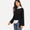 Long Sleeve Sweatshirt Autumn Elegant Highstreet Women Sweatshirts