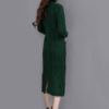 Long Sweater Dress Long Sleeve Dress Turtleneck Pockets Shaping Knit Dress - Image 8