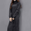 Long Sweater Dress Long Sleeve Dress Turtleneck Pockets Shaping Knit Dress - Image 10