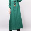 Loose Solid Color Long Sleeve Dress - Image 3