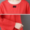 Loose Solid Color Long Sleeve Dress - Image 9