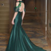 Luxury Mermaid High Collar Sweetheart Illusion Sequin Rhinestones Hunter Green Formal Dresses - Image 5