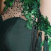 Luxury Mermaid High Collar Sweetheart Illusion Sequin Rhinestones Hunter Green Formal Dresses - Image 8