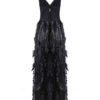 Party Dresses Women V Neck Sleeveless Layered Maxi Dress - Image 5