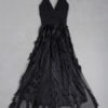 Party Dresses Women V Neck Sleeveless Layered Maxi Dress - Image 4
