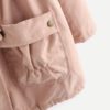 Pink Fleece Lined Preppy Zipper Women Winter Coat - Image 4
