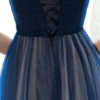 Prom Dress Strapless Dark Navy Sweetheart Neckline Long Party Dresses Beaded Sash Pleated Tulle Floor Length Evening Dress - Image 8