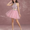 Prom Dresses Crop Top Tutu Tulle Illusion Beading High Collar A Line Mini Party Dress - Image 6