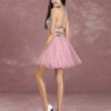 Prom Dresses Crop Top Tutu Tulle Illusion Beading High Collar A Line Mini Party Dress - Image 7