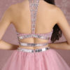 Prom Dresses Crop Top Tutu Tulle Illusion Beading High Collar A Line Mini Party Dress - Image 9