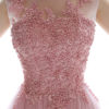 Prom Dresses Long Lace Applique Beaded Tulle Floor Length Backless Formal Party Dress - Image 5